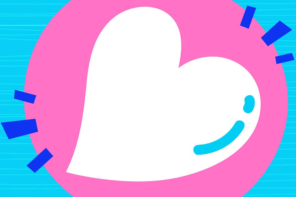 Cute heart background, editable colorful design