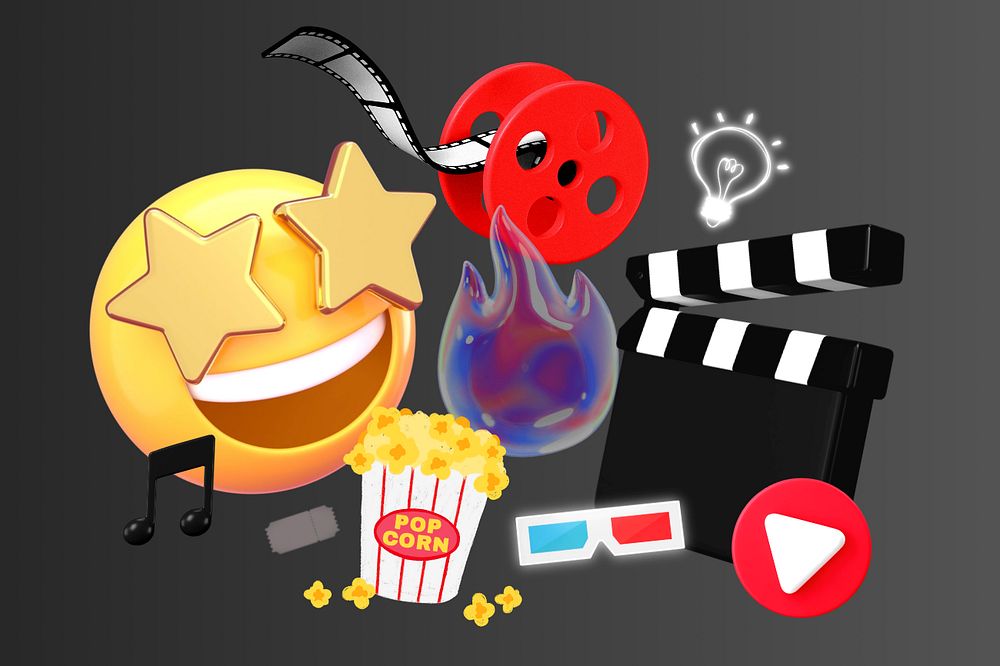 Movie night, editable entertainment 3D remix