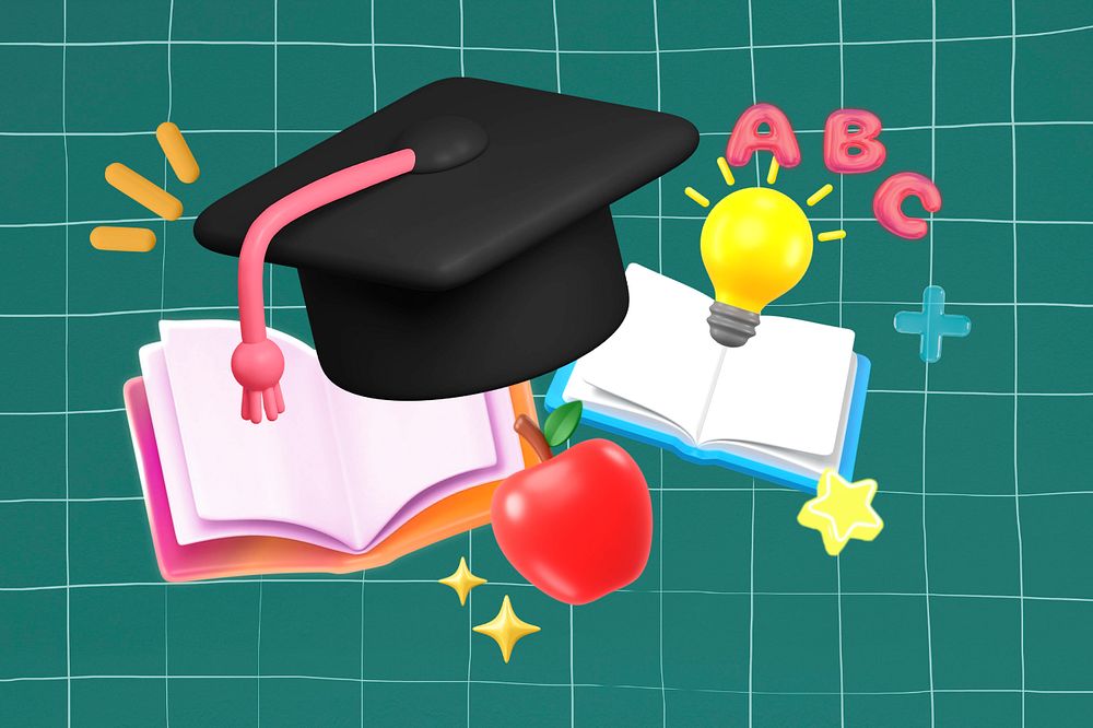 Education, editable 3d remix design