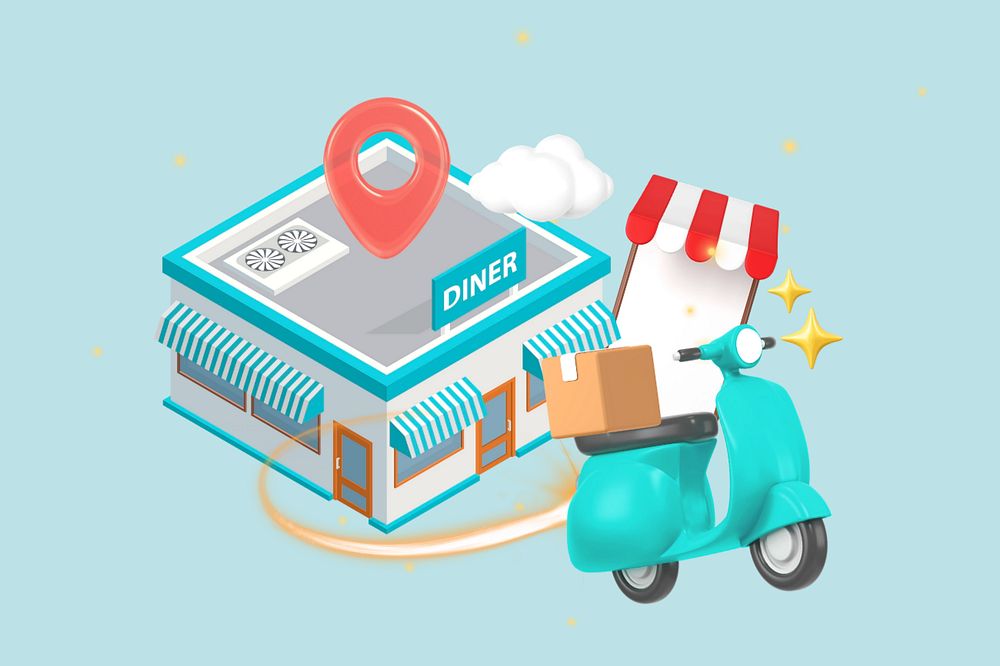 Express delivery, editable shopping 3d remix