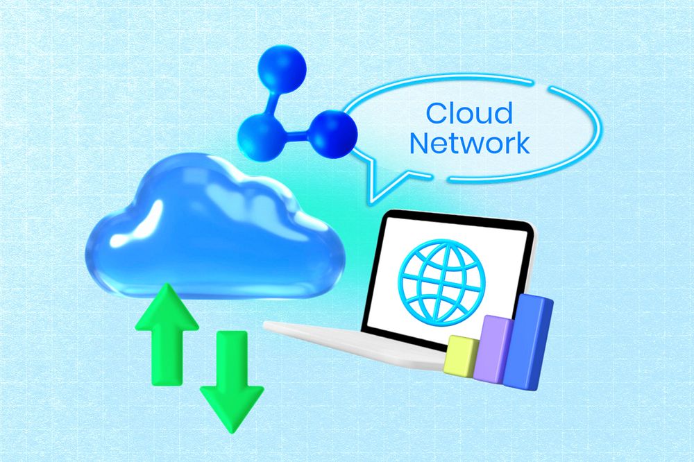 Cloud network collage remix, editable design