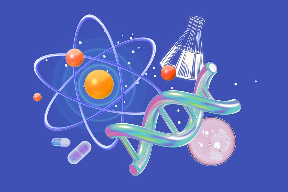 Science collage remix, editable design