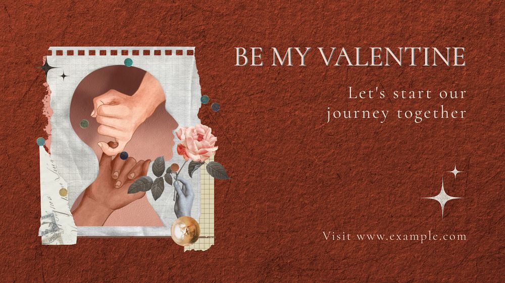 Be my Valentine banner template, editable design