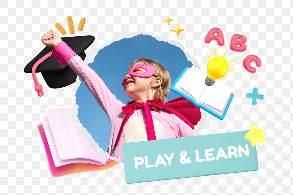 Play & learn, editable word, 3D remix