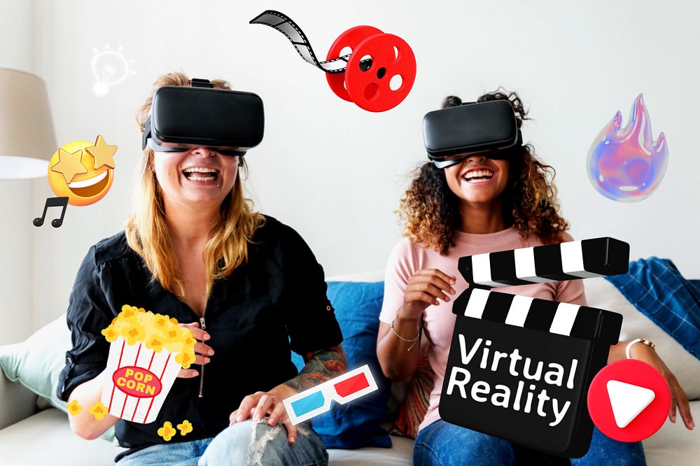 Virtual reality entertainment, editable word, 3D remix