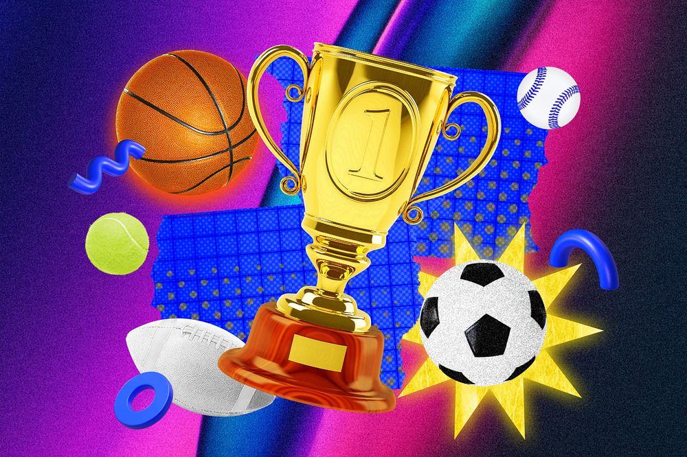 Sport tournament collage remix, editable design