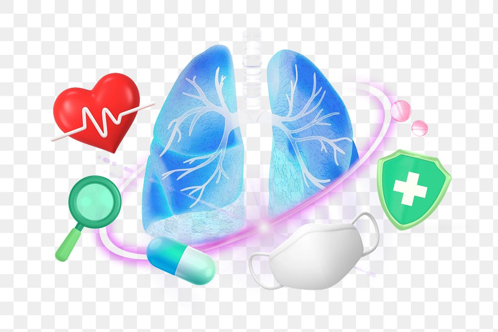 Lung cancer element group, editable 3D remix