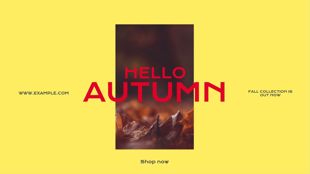 Fall collection blog banner template, editable ad