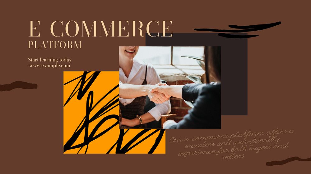 E-commerce business marketing blog banner template, editable text & design