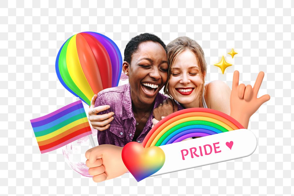 Pride png element, editable collage remix design