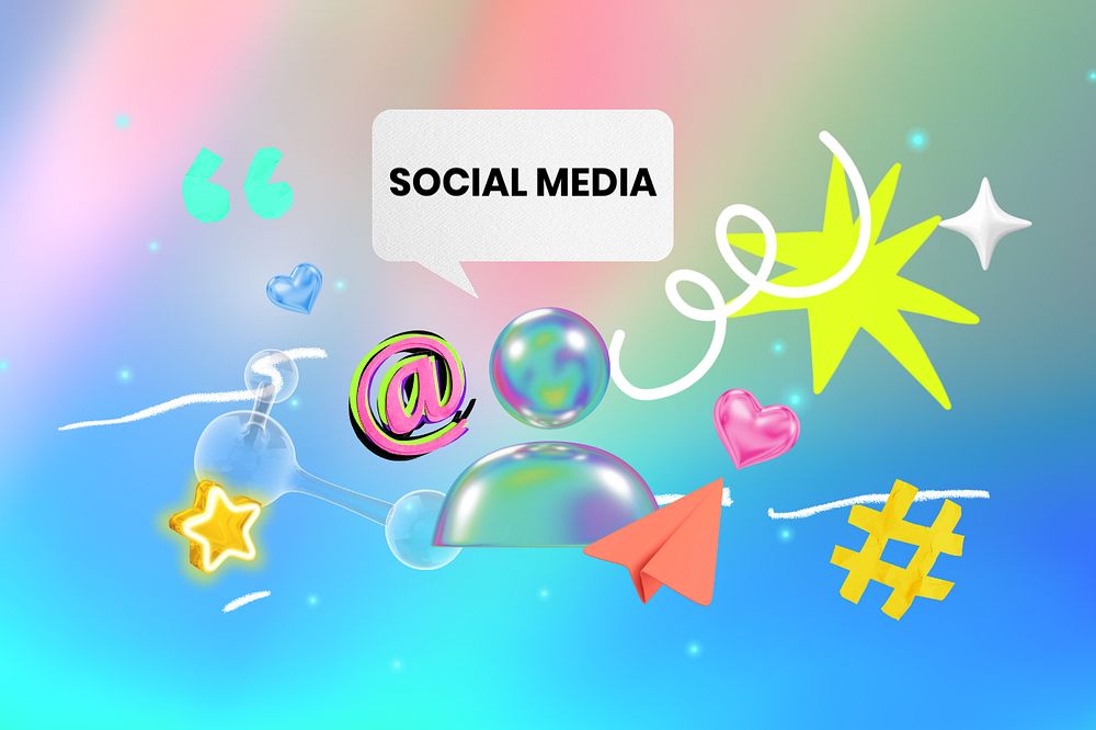 Social media, editable collage remix