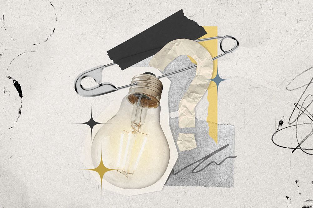 Vintage light bulb background, creative idea concept, editable design