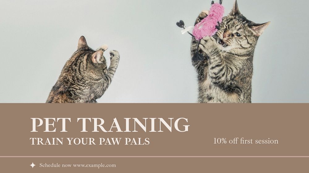 Pet training blog banner template, editable text & design