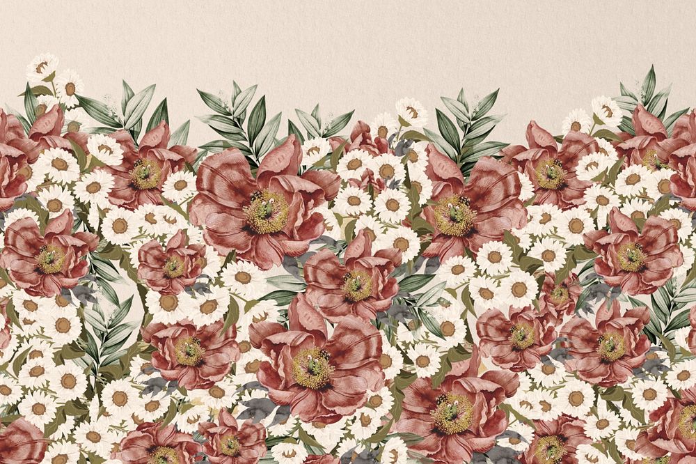 Vintage camellia flower background, pink aesthetic, editable design