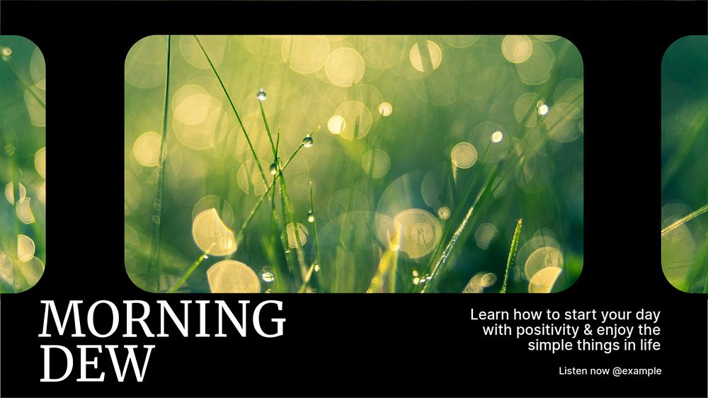 Morning dew blog banner template, editable ad