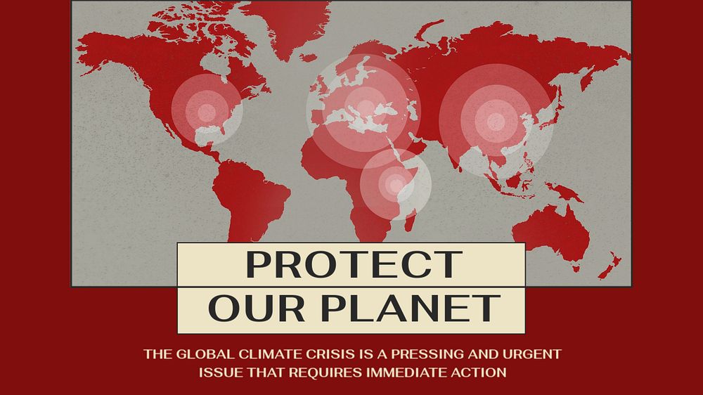 Environment global warming blog banner template, editable ad