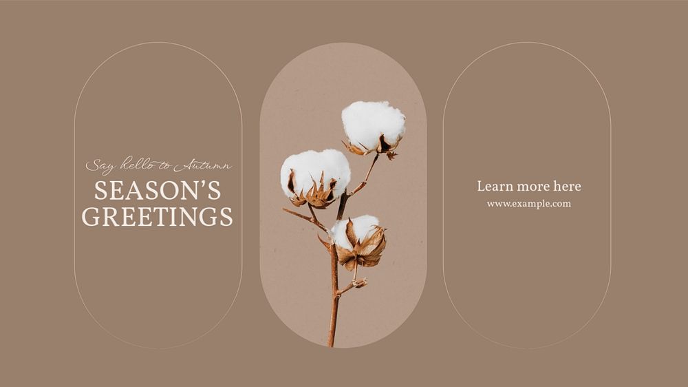 Autumn blog banner template, editable text & design