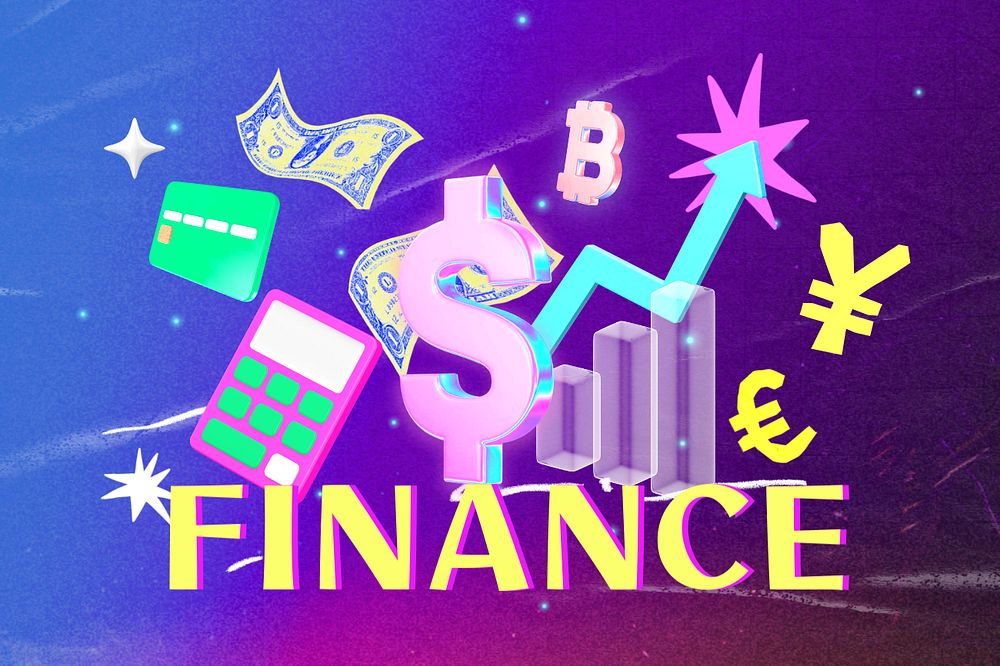 Editable finance collage remix design