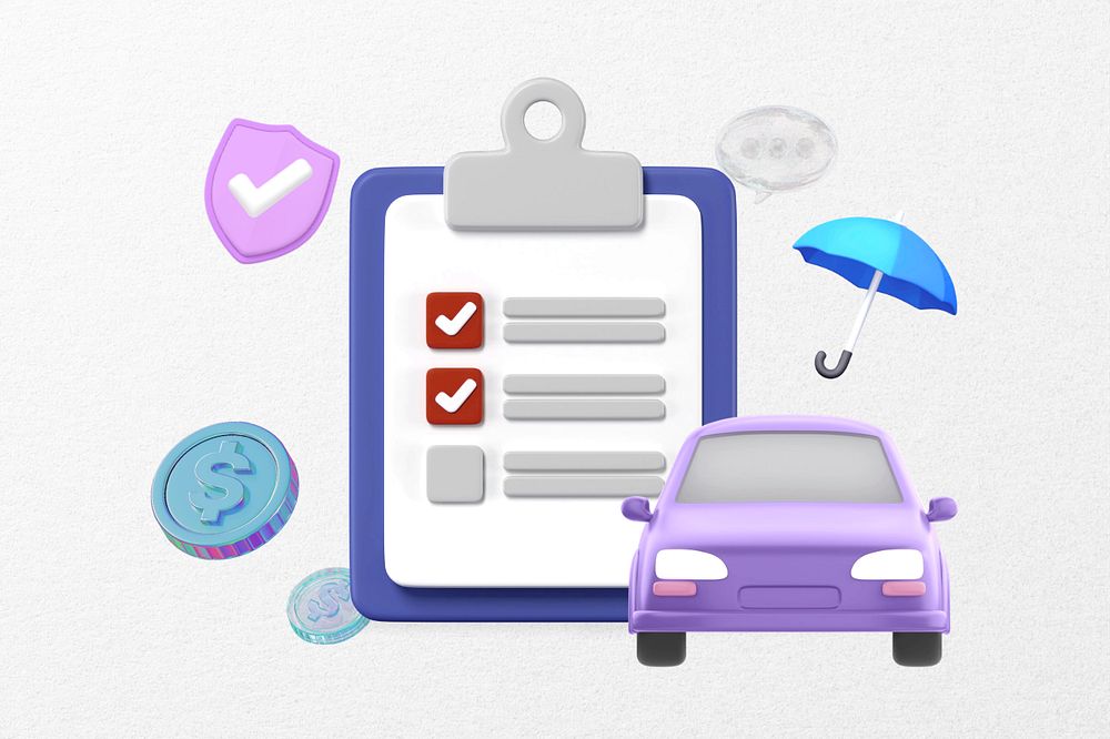 Car insurance checklist, security & protection remix