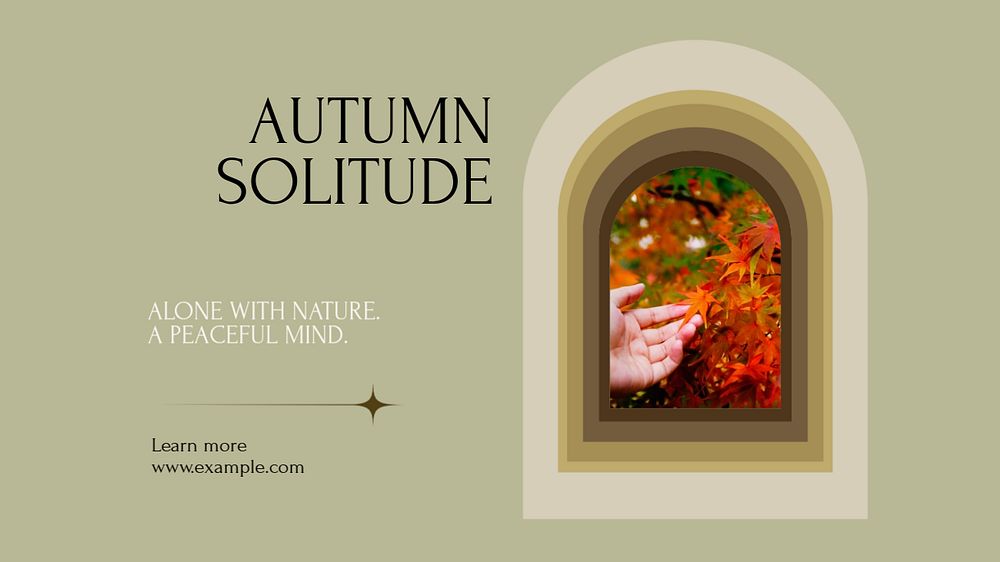 Autumn blog banner template, editable text & design