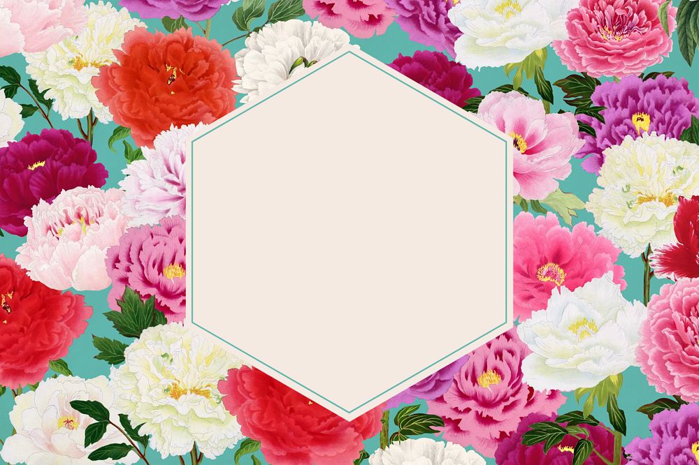 Colorful carnation flower frame, feminine, editable design