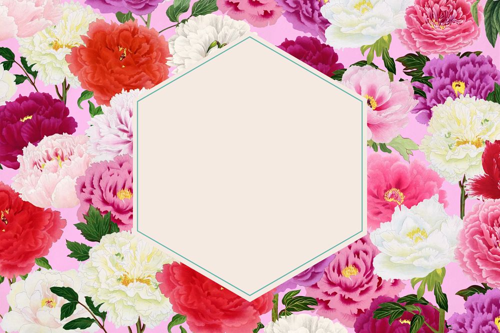 Colorful carnation flower frame, feminine, editable design