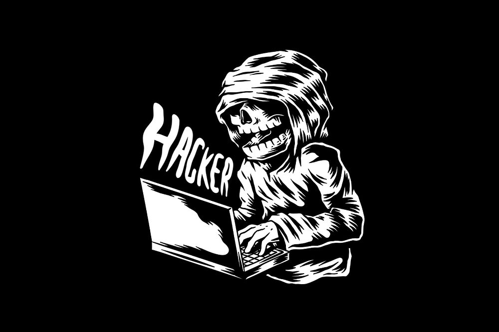 Hacker illustration, retro comic character, editable design