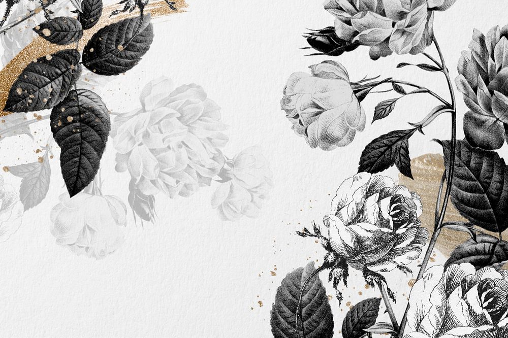 Vintage rose flower background, aesthetic floral border, editable design