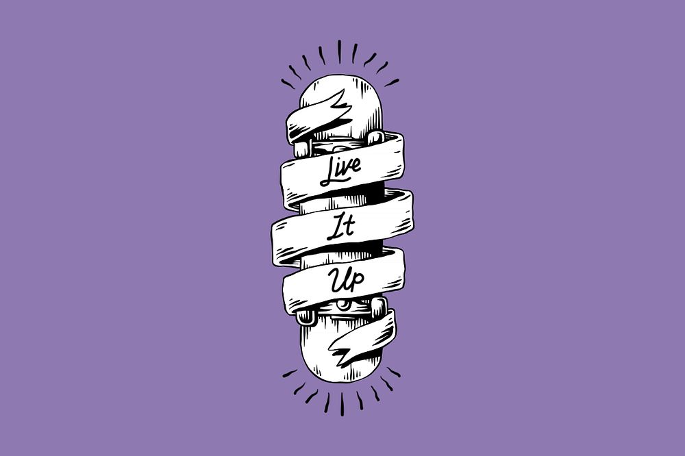 Live it up word, comic typography, editable design