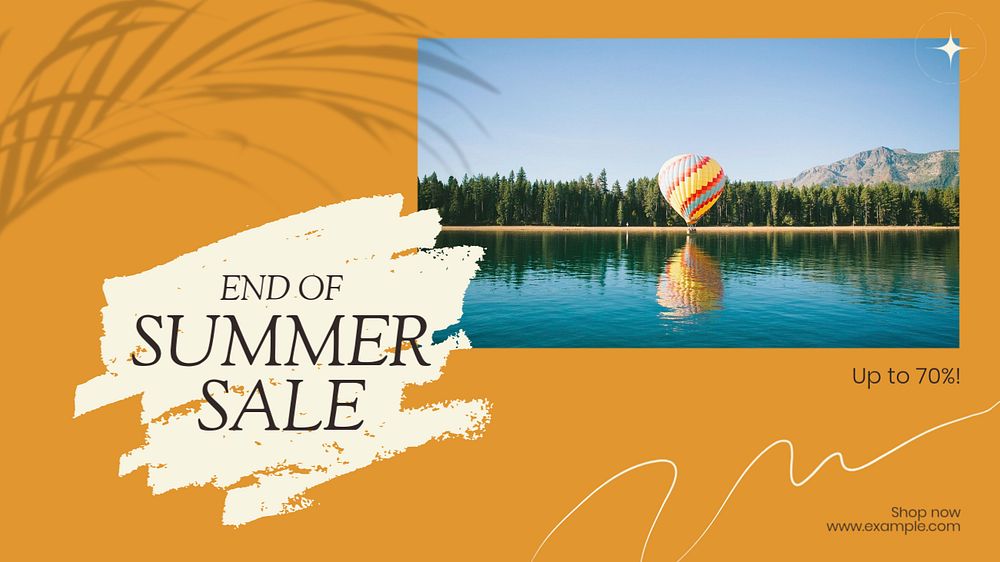 Summer sale blog banner template, editable text & design