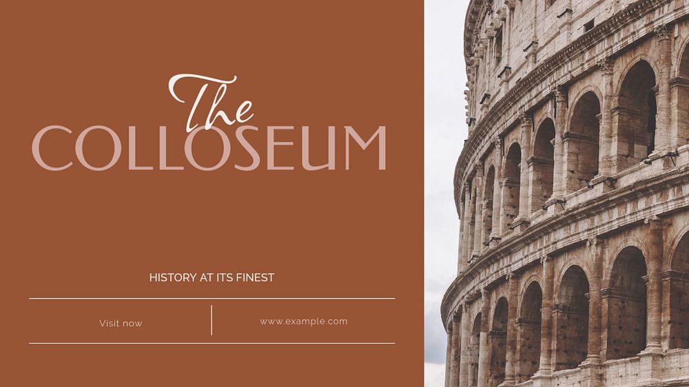 The Colosseum blog banner template, editable text & design