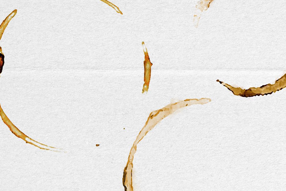 Coffee cup stain background, white paper, editable design