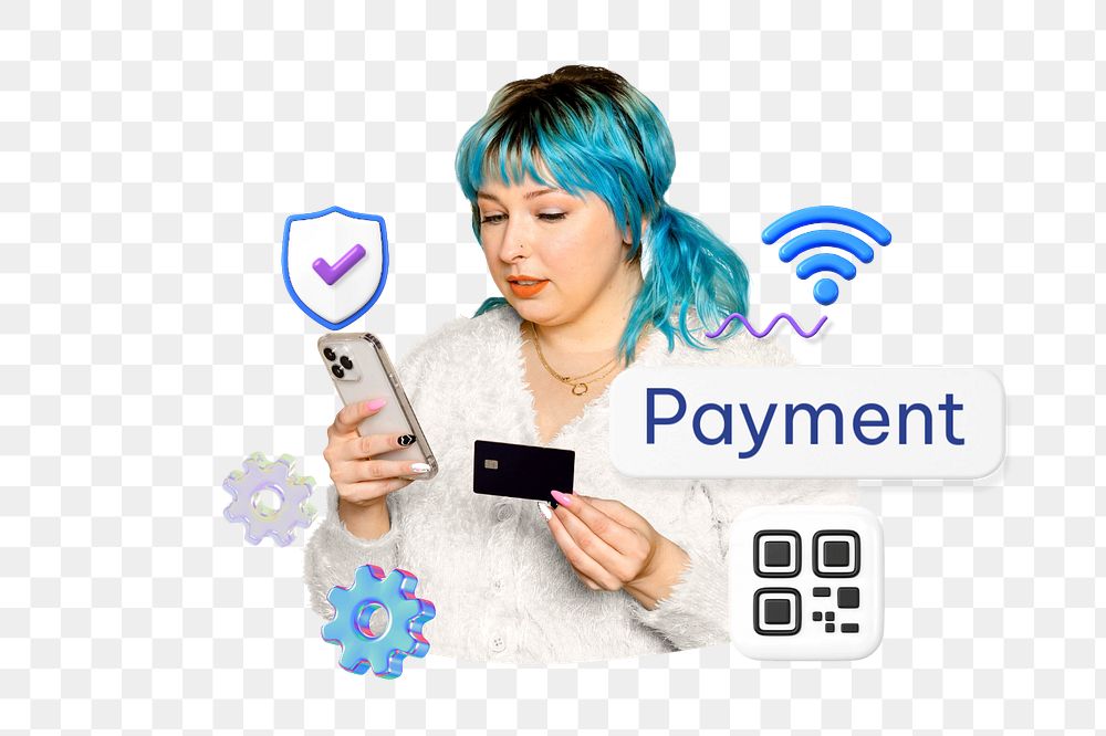 Payment word png, 3D finance remix