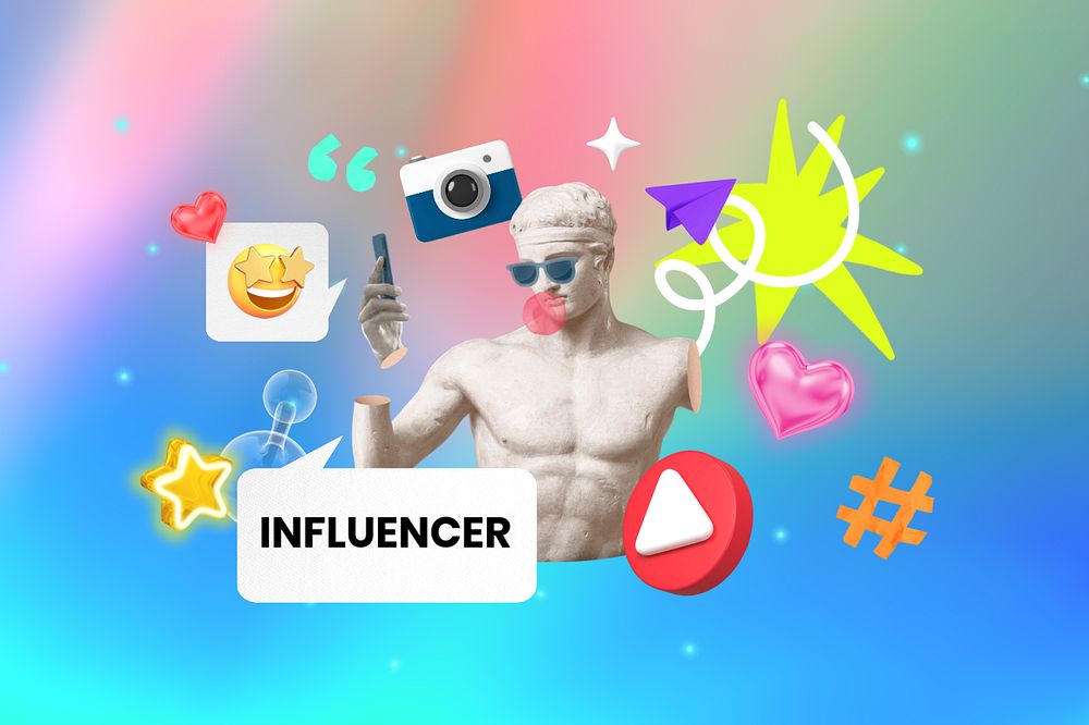 Editable influencer collage remix design