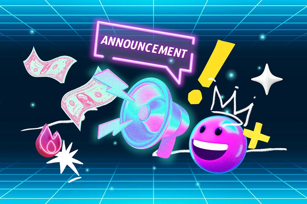 Editable announcement collage remix design