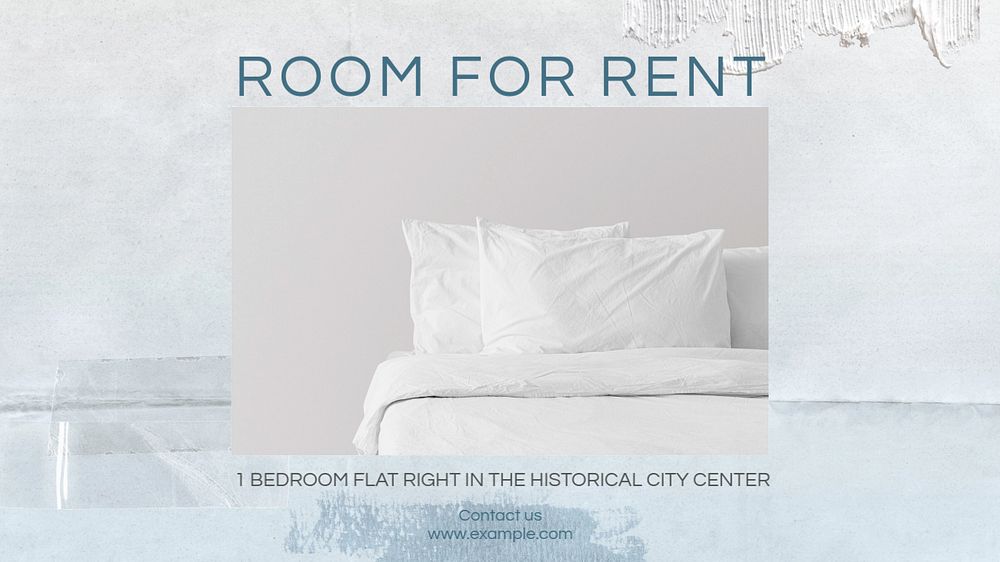 Room for rent banner template, editable design