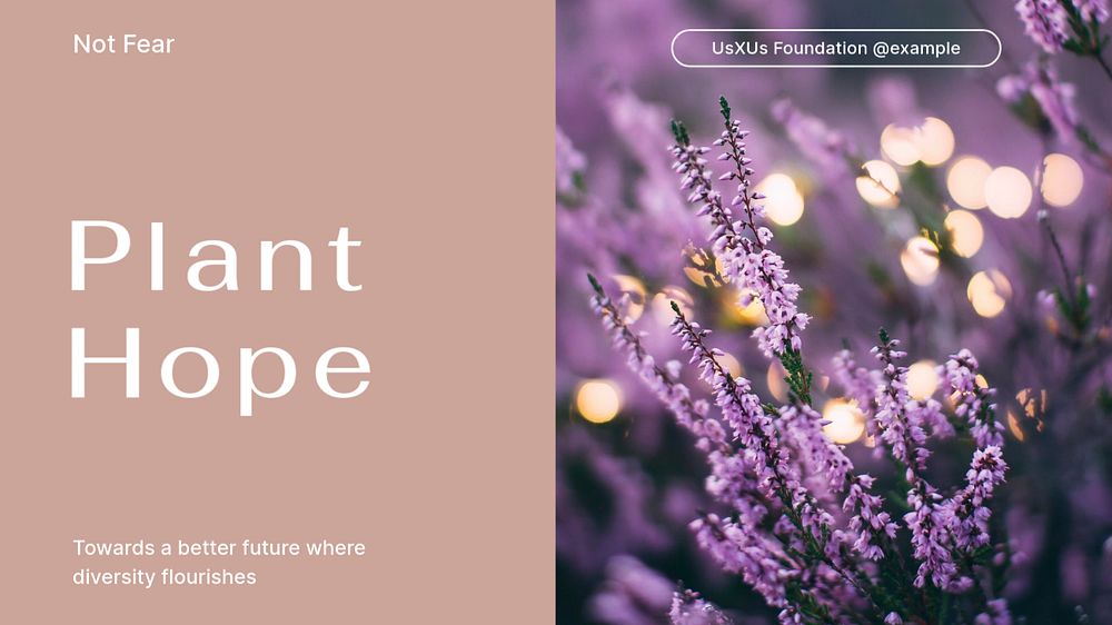 Plant hope blog banner template, editable text & design