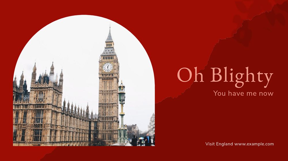 England blog banner template, editable text & design