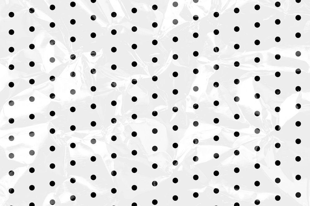 Black & white polka dots background, editable collage design