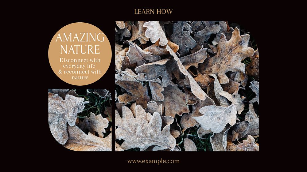 Amazing nature blog banner template, editable text & design