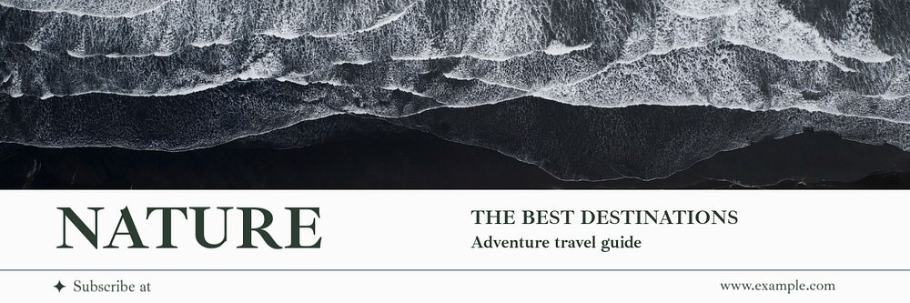 Nature travel email header template, editable design