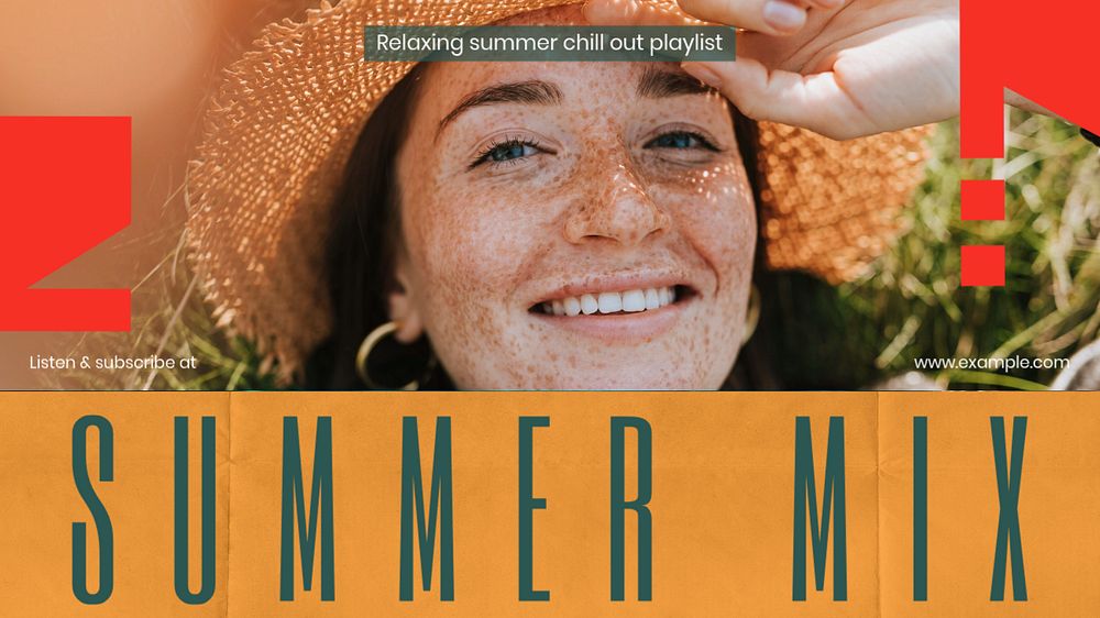 Summer mix blog banner template, Premium Editable Template rawpixel