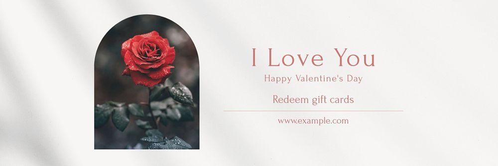 I love you email header template, editable design