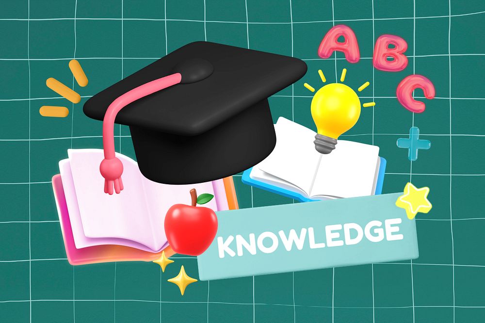 Knowledge, editable word, 3D remix