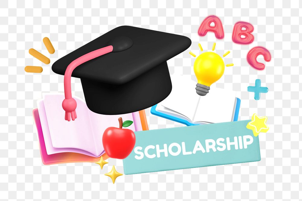 Scholarship, editable word, 3D remix