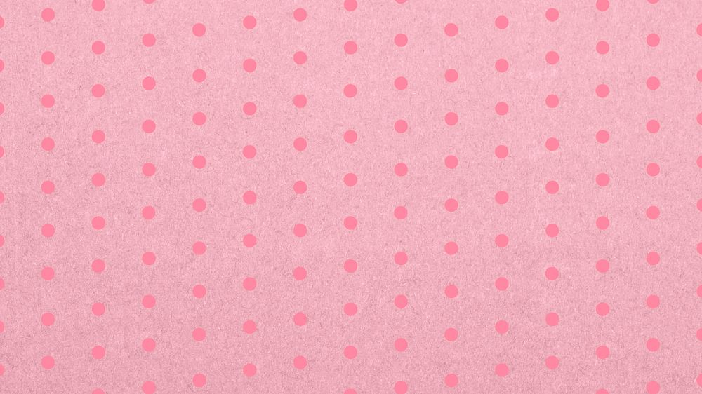 Pink polka dots desktop wallpaper, editable collage design