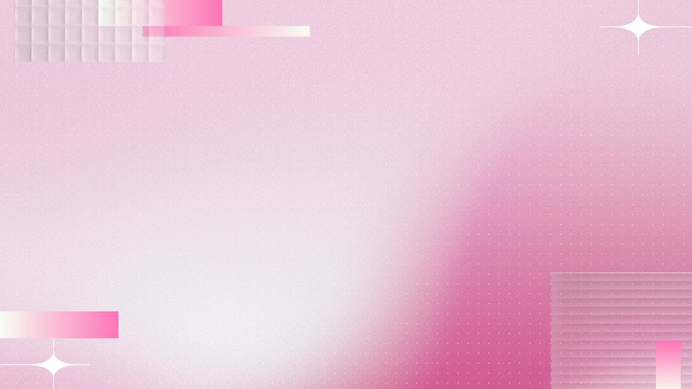 Pink gradient computer wallpaper, abstract geometric background, editable design