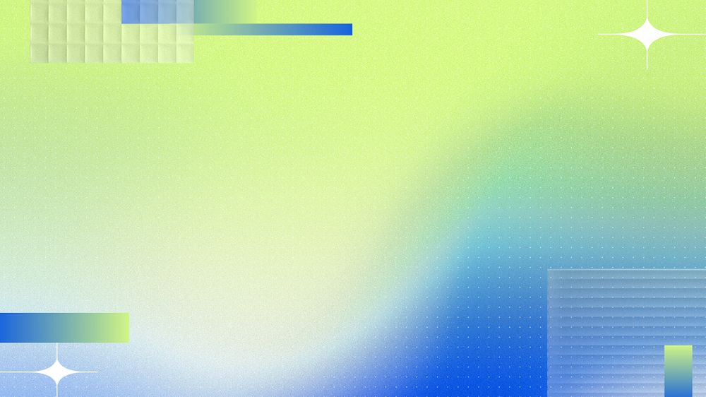 Green gradient computer wallpaper, abstract geometric background, editable design