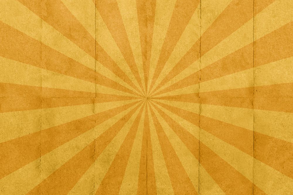 Yellow sun ray background, paper textured, editable design