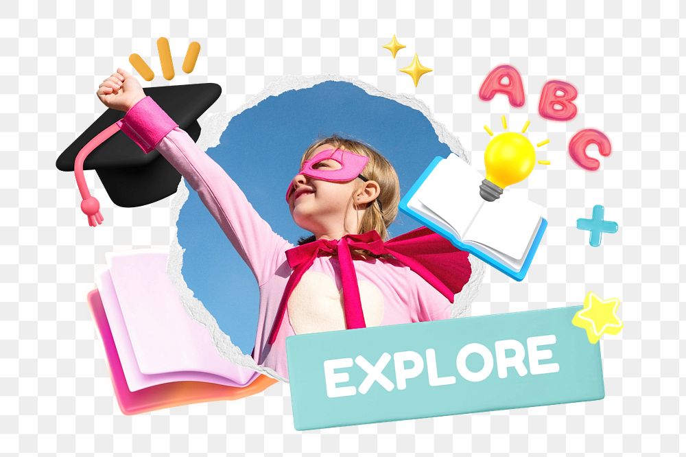 Explore, editable word, 3D remix